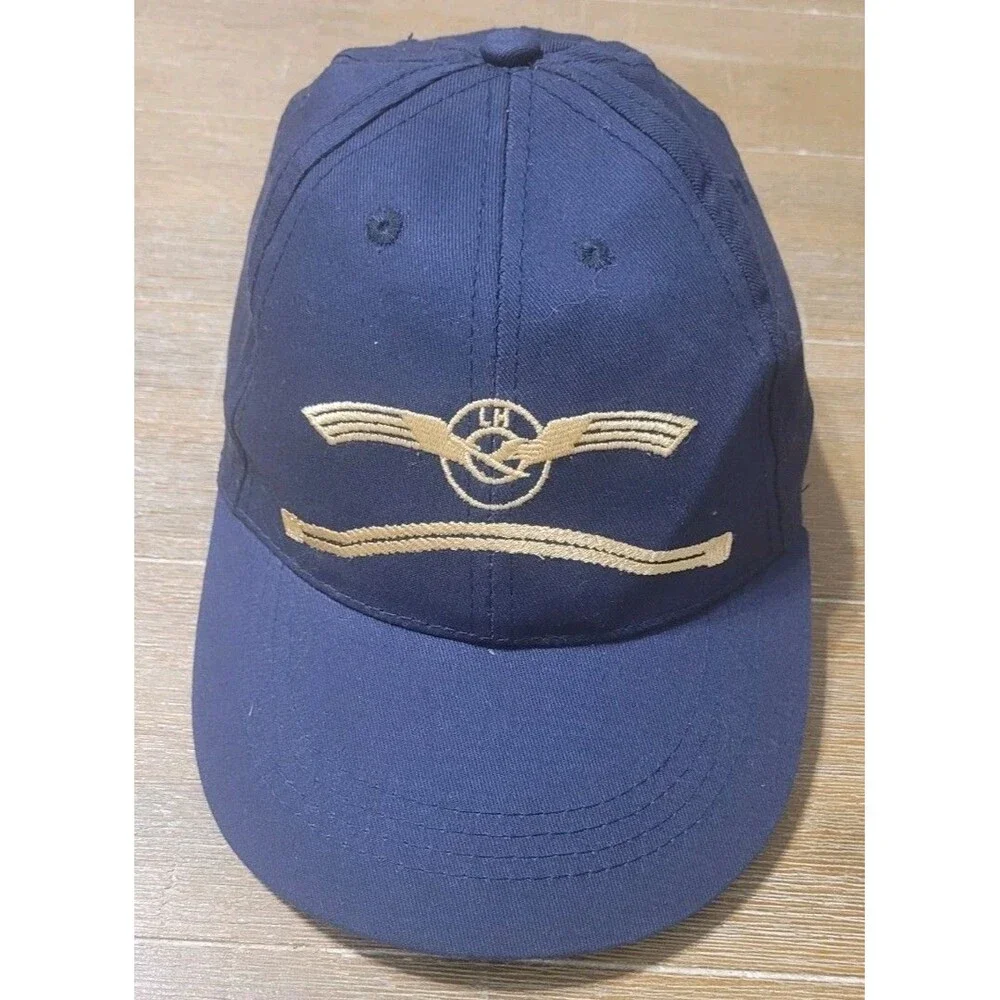 Lufthansa Childrens Hat Navy Blue Cap Adjustable Vintage Airlines Memorabilia